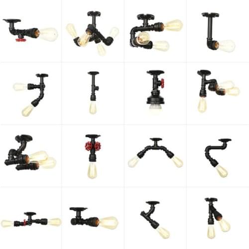 American country style bedroom living room personality creative bar bar cafe clothing store wrought iron pipe ceiling lamp