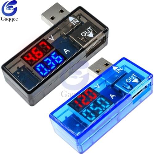 LED digital 3 bit USB port Current Voltage Charging Test Detector Tester Battery Voltmeter Ammeter Charger Doctor Meter Red Blue