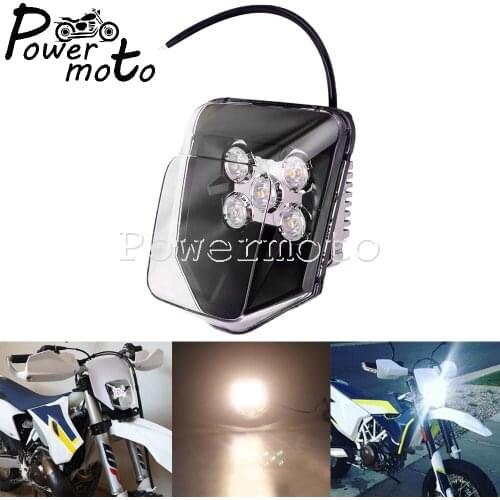 2500800100028 MX Dirt Bike Enduro LED Headlight Supermoto Head Light Lamp Running Light For Hus FE 250/350/450/501 TE 250i/300i