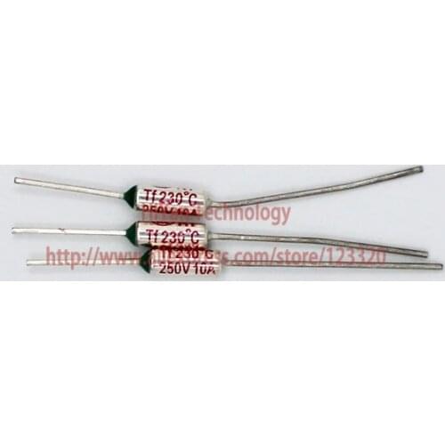 20pcs/lot) RY230 TF 230 Degree Celsius 230C 10A 250V Temperature Thermal Fuse