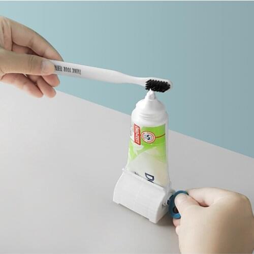 Convenient Toothpaste Squeezer Stand Holder Bathroom Accessories Toothpaste Rolling Tube