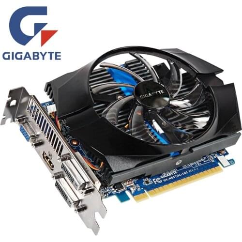 GIGABYTE Graphics Cards GTX 650Ti 1GB 128Bit GDDR5 Video Card for nVIDIA Geforce GTX650Ti 1GB Hdmi Dvi VGA Cards GV-N65TOC-1GI