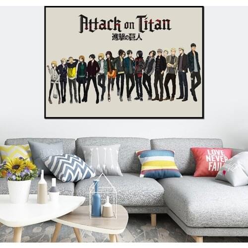 Janpnese Anime Attack on Titan Canvas Painting Poster and Prints Wall Art Bedroom Decor Kids Room Decor Canvas Art Pictures