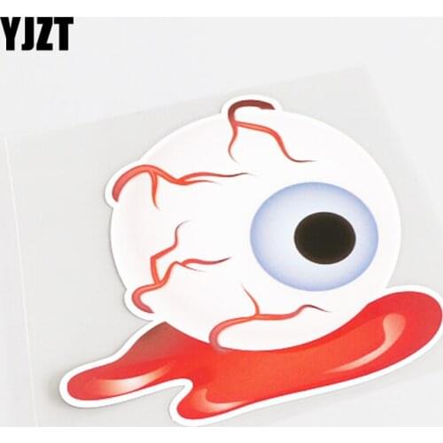 YJZT 12CM*11CM Terrible Blood Eyeball PVC Car Sticker Decal Accessories 13-0635