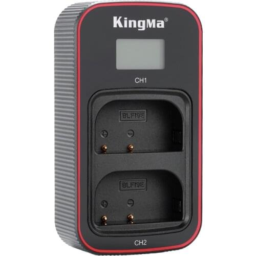 KingMa DMW-BLF19 Battery Type-C USB LCD Dual Charger For Panasonic Lumix DMW-GH3 GH4 GH5 GH5S G9LGK Camera DMW BLF19E Charger