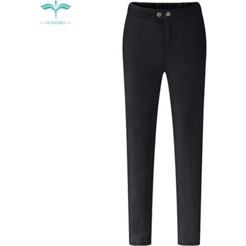 OUMOWEI Womens Trousers 2018 Autumn New Trousers Fashion Pencil Pants Stretch Slim Pants Pants Thin Casual Pants M To 6XL Size