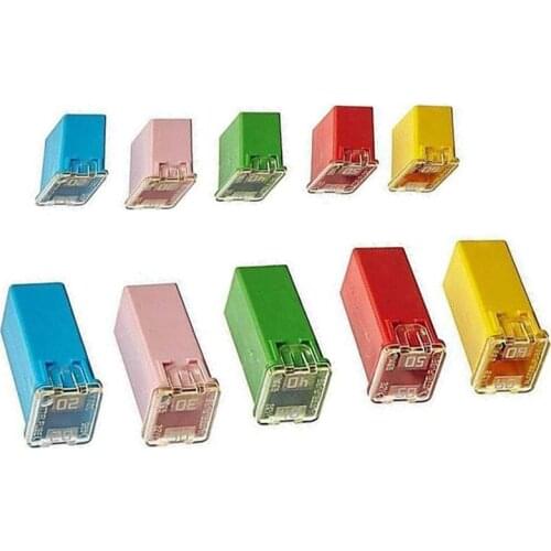 10 Pc Car Fuse FMX Female Maxi Fuse Assortment LOW and TALL/STD Shaped Assortment Fuse 20A 30A 40A 50A 60A