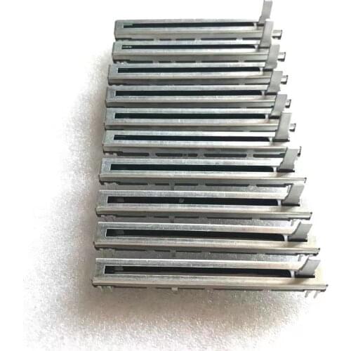 10pcs Mickey MACKIE mixer fader potentiometer 75MM long double- A10K A50K D10K D50K A10KX2 Potentiometer Stereo Slide 2-channel
