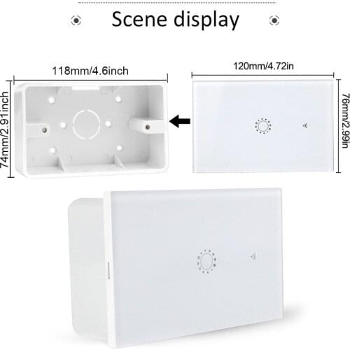 118 Type External Mounting Box 118mm*74mm*34mm Junction Box Surface Wall Switch Socket Dark Box For US Standard Switch Box