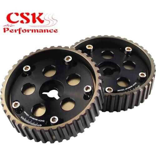 2pcs Adjustable cam gears for Suzuki Swift GTI G13B cam pulley Black