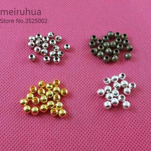 20g/lot 2.4 3.2 4 5 6 spacer Beads iron beads fitting bracelets or necklaces 175228