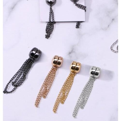 83XC Magnetic Scarf Chain Brooch Magnetic Button Brooch Pearl Pin Brooch for Women