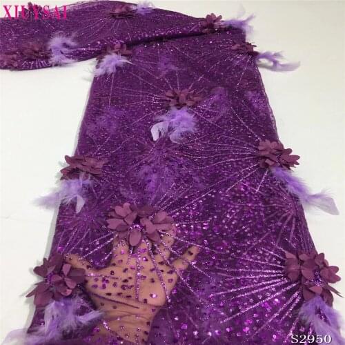 African Sequins Lace Fabric Embroidered Nigerian Wedding Lace Fabrics 2021 High Quality Lace French Tulle Lace Fabric