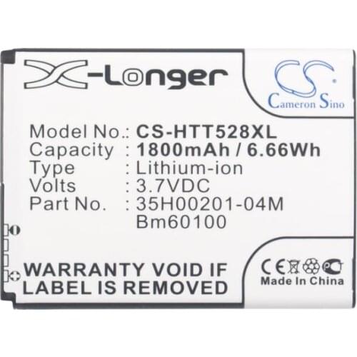 Cameron Sino 1800mah battery for HTC C520e C525c Desire 506e One SV PM60120 T5088 35H00201-16M BA S890 BM60100