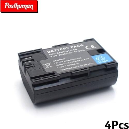 Canon Camera Rechargeable Decoded Batteries 7.4V 2650mAh Li-polymer battery LP-E6 For SLR EOS 5D Mark II 5D Mark III
