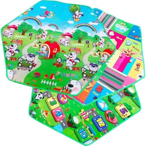 Childrens Hexagon Princess Tent Matching Crawling Mat Round Floor Mat Hexagon Hexagon Rug Play Mat Climbing Activity Props
