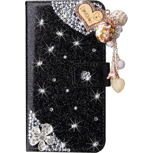 For Xiaomi 11Ultra Foco F3 M3 X3 NFC Redmi Note7 Note8 Note9 Note10 K40 Pro Max 9A 9T Flip Glitter Leather Case