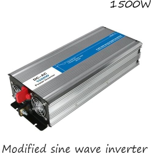 DC-AC 1500W Modified Sine Wave Inverter 12V To 220V Frequency Converter Voltage Electric Power Supply Digital Display USB China