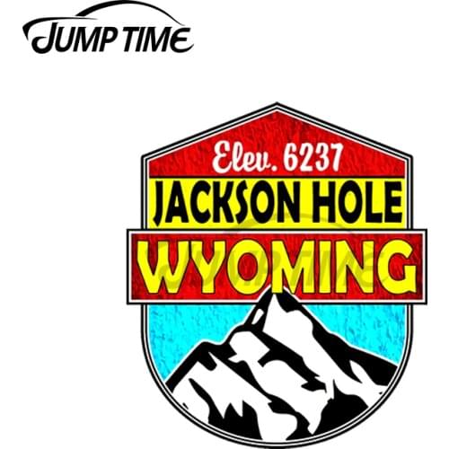 JumpTime 13 x 4.6cm For JACKSON HOLE WYOMING Mountain Skiing Personality Creative Car Decal Waterproof Sticker Occlusion Scratch