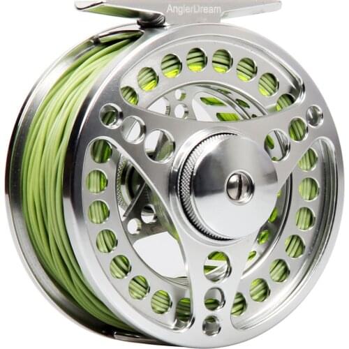 CNC Machine Cut Fly Reel Combo , Large Arbor Fly Fishing Reel With Weight Forward Fly Fishing Lines 3-10 WT