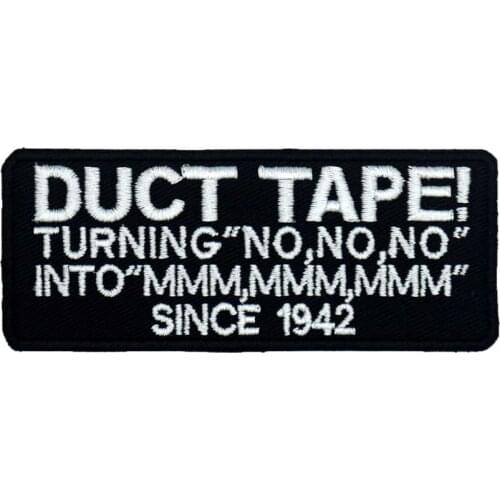 DUCT TAPE SINCE 1942 Patch Embroidered Applique Sewing Label punk biker Patches Clothes Stickers Apparel Accessories