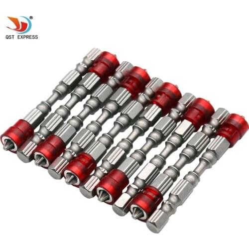 10pc 65mm Magnetic Screwdriver Bit Plasterboard Drywall Screwdriver Bits Ph2 Screw Driver Bit 1/4" Hex Shank Depth Stop