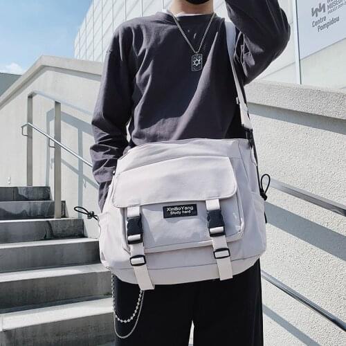 Fashion Japanese messenger bag Nylon waterproof crossbody bags Large-capacity student shoulder bags