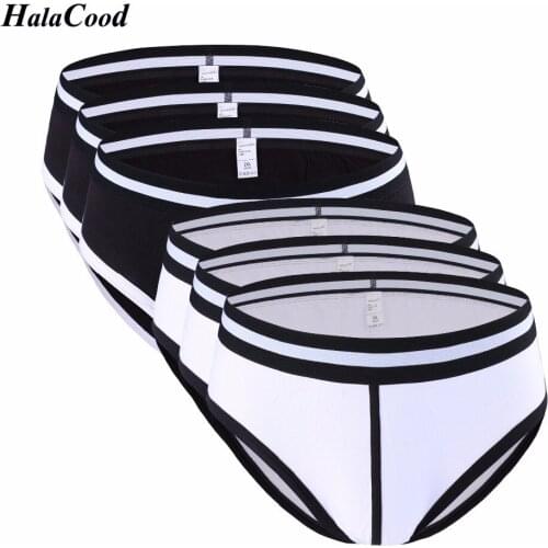 6Pcs/lot Fashion Sexy Mens Briefs Brand Slip Male Panties Soft Underwear Men Cucea Underpants Comfortable Shorts Plus Size Fat
