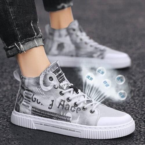 Mens shoes, casual shoes, mid-cut canvas shoes, sneakers, breathable shoes