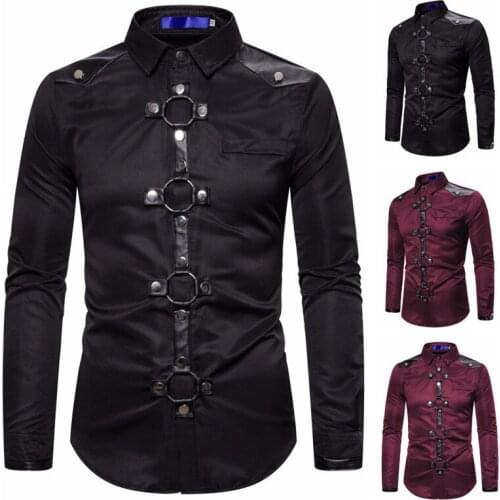 2021Autumn Winter New Simple Solid Color Hip Hop English Long Sleeve Shirt Oversize Slim Lapel All Match Men Shirt Free Shipping