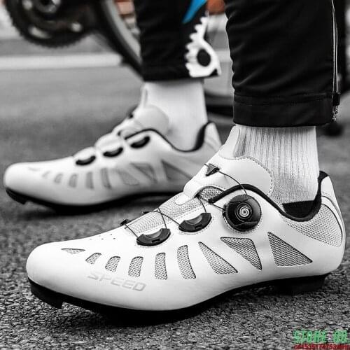 Road Bike Lock Shoes Mountain Bike Riding Shoes Lock Shoes Set Breathable Spinning Shoes Men