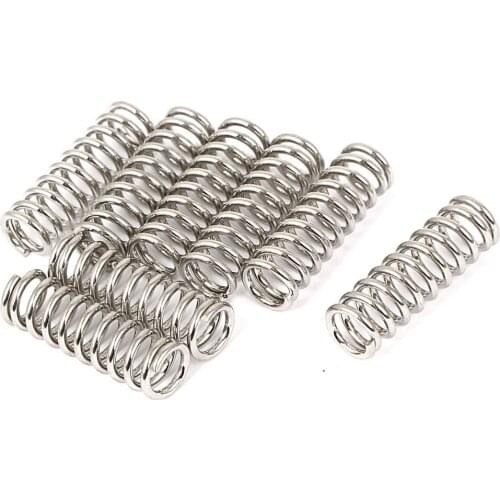 Uxcell New Hot 7pcs Metal Dual Hook Small Tension Spring Silver Tone 8mmx1.2mmx25mm Compression Springs Hardware Accessories