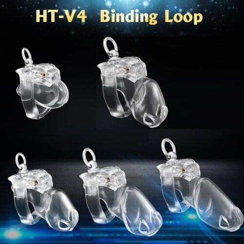 New Plastic Male Short Chastity Device Adult Cock Cage With 4 Size 4 lengths Cock Rings Pendants Penis Lock Sex Toys For Men