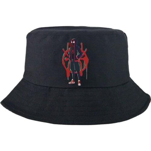 Disney Marvel Spiderman Summer Fisherman Hat Man Women Graphic Bucket Hat Casual Fashion Panama Cap Outdoor Reversible Cotton