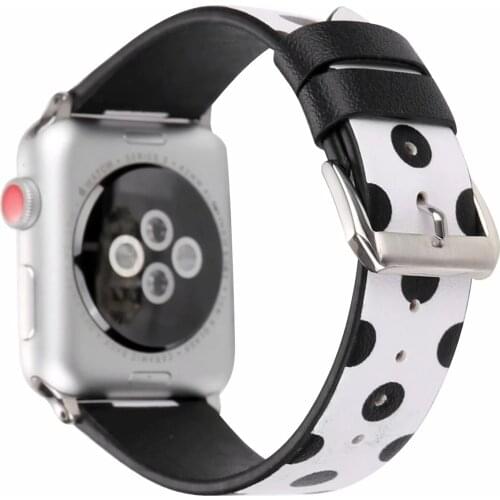 White Leather Watch Band For Apple Series 6 5 4 40/44mm For Apple Series 3 2 1 38/42mm Womens Watch Wrist Strap White Black