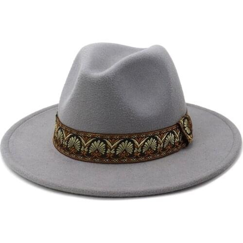 Winter Autumn Imitation Woolen Women Men Ladies Fedoras Top Jazz Hat European American Round Caps Bowler Hats HF175