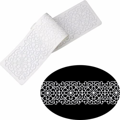 DIY Flower shape design silicone lace mat for decoration cake, baking cake create sugar laces silicone mat baking tools