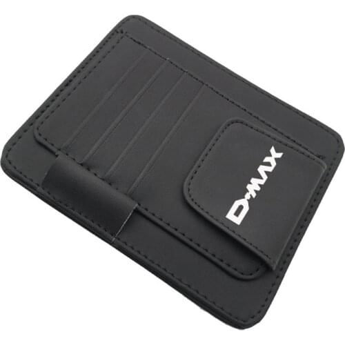 Sun Visor Multifunction PU Leather Car Card Package Holder Glasses Holder Pen Organizer Auto Accessories for Isuzu Dmax