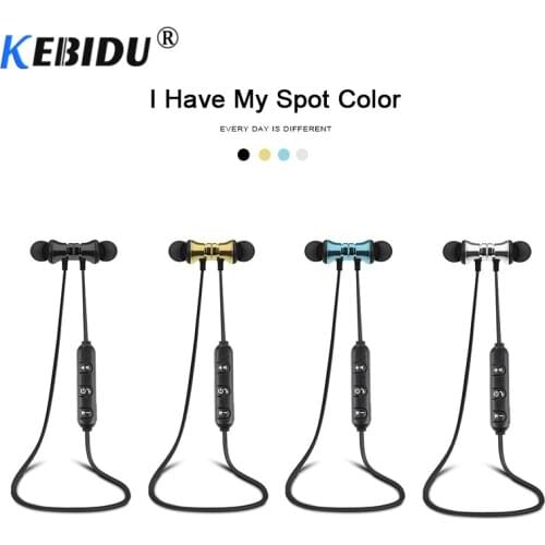 Kebidu Bluetooth sports Earphone Headset waterproof 4.2 Magnetic attraction Mic For iPhone X XS Max 7 8 Samsung S8 S9 huawei p20