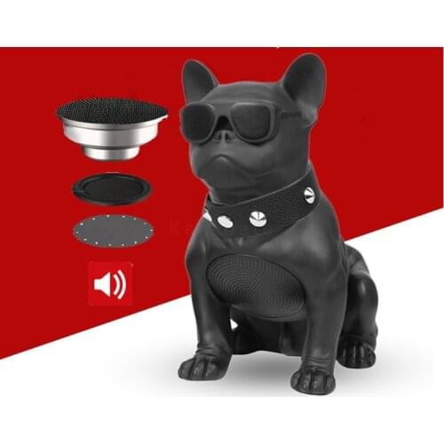 Huge version black Subwoofer Multipurpose Computer Speakers Portable HIFI Bass Wireless Bluetooth Speaker Bulldog Speaker