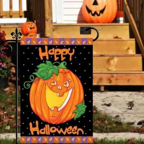 Pumpkin Pattern Delicate Halloween Sunflower Festive Banner Garden Decor