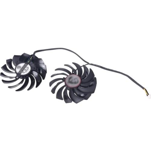 2 PLD10010S12HH FOR MSI Radeon RX480 580 GTX1080Ti 1070 Graphics Card Cooler Fan