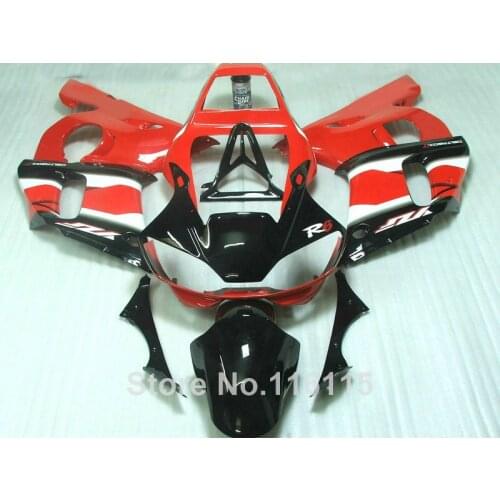 High quality ABS fairing kit for YAMAHA R6 1998 1999 2000 2001 2002 R6 YZF R6 98-02 red black fairings set #3221