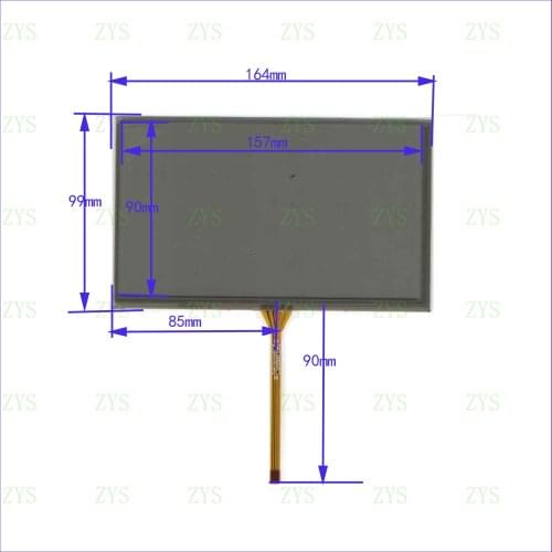 ZhiYuSun XWT1286 7Inch 164*99mm 4Wire Resistive TouchScreen Panel Digitizer for GPS CAR this is compatible 164*99