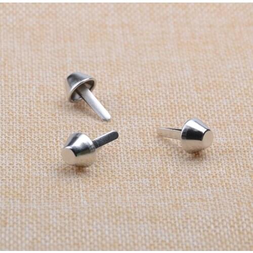 1000pcs/Lot 8mm Purse Feet Nickel Tone Studs Nailheads
