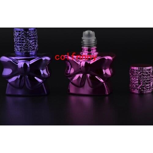 200pcs/lot Promotion 13ml Butterfly Bottle Container For Women Portable Mini Perfume UV Glass Bottles