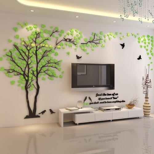 3d Wall Decor Tree Stickers Tv Background Acrylic Wall Stickers Home Decoration Diy Art Wall Decals Living Room Tree Mural 2019