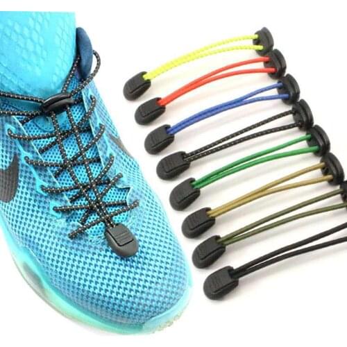 No Tie Shoelaces Elastic Adjustable Sneaker Shoelaces Quick Safety Shoe Strings Reusable Adult Children Soccer Shoe Accessory