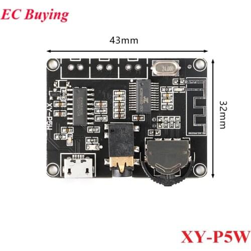 5W+5W PAM8406 BLE Bluetooth 5.0 Stereo Audio Digital Power Amplifier Module Board 3W 5W*2 XY-P5W DC3.7-5V for Arduino DIY Kit