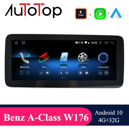 AUTOTOP W176 Android Screen 2Din Android 10 Car Radio for Benz A/CLA/GLA Class W175/X156/C117 2013-2018 Carplay BT Wifi GPS Navi